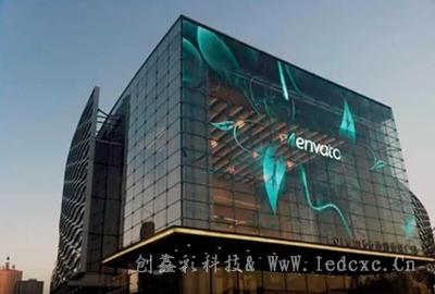 用于玻璃建筑的透明LED显示屏